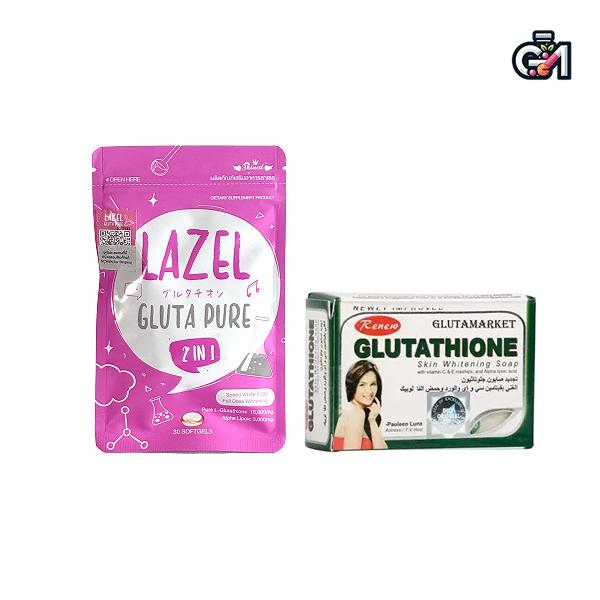 پک تخفیفی سفید کننده و رفع جوش زیر 25 سال(لزل+صابون)